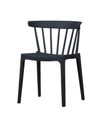 stapelbarer Stuhl, Sessel aus Kunststoff  In- und Outdoor, dunkelblau