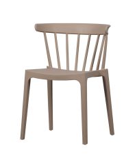 stapelbarer Stuhl, Sessel aus Kunststoff  In- und Outdoor, beige