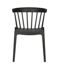 stapelbarer Stuhl, Sessel aus Kunststoff  In- und Outdoor, schwarz