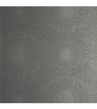  schimmernde Tapete im Feuerwerk-Muster, Hintergrund grüngrau und perlenbesetzten Strahlen silber