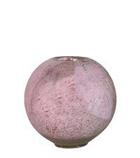 schwimmende Teelichthalter-Kugel in schimmerndem Pink, groß