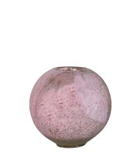 schwimmende Teelichthalter-Kugel in schimmerndem Pink, klein