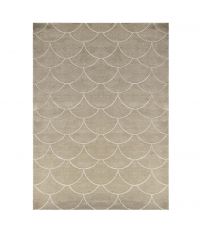weicher Kunstfaser-Teppich mit Tropfen-Muster, beige