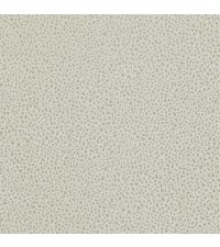 cremefarbene Vliestapete mit zinnfarbenem Mini-Leoparden-Print im Metallic-Look