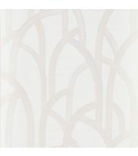 Vliestapete mit geometrischem Muster in Pinselstrich-Optik mit zarten Linien, naturweiß & beige