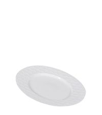 kleiner Teller mit Wabenmuster Dessertteller aus Keramik weiß 