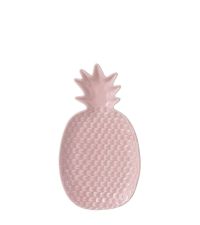 Dekoteller Ananas aus Keramik, pink