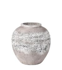 bauchige Vase in Steinoptik, naturfarben