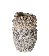 große, stukturierte Vase aus Keramik in Korallenform