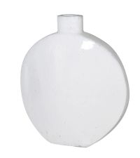 riesige, runde Vase aus Tonpigment, weiß