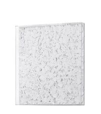 Wandbild in Plexiglas-Box, Wanddeko aus handgefertigten Papier-Blüten, weiß
