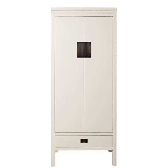 Hoher Asiatischer Kleiderschrank Pure Asia Weiss