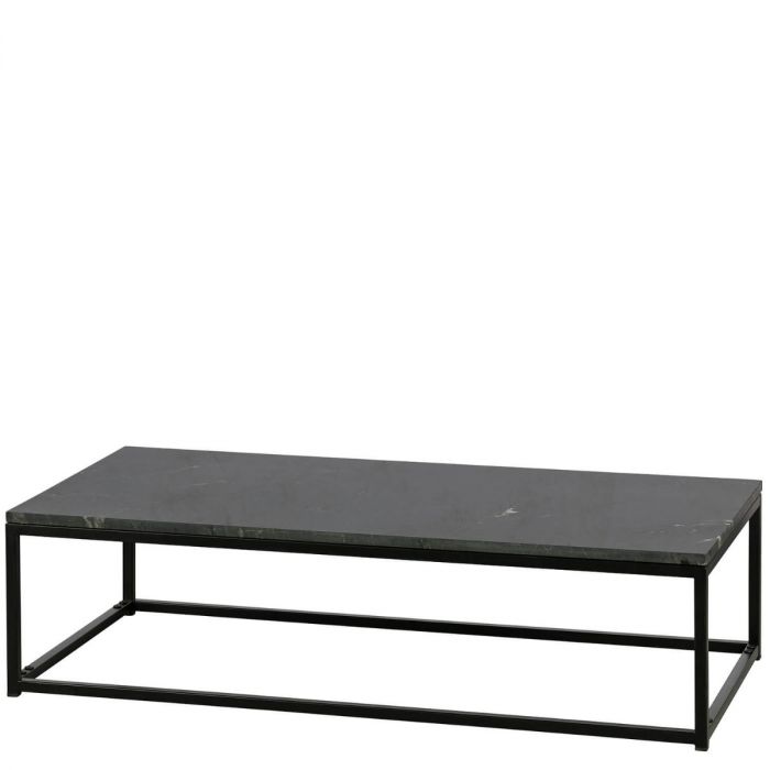 Moderner Rechteckiger Marmor Couchtisch Mit Schwarzem Rahmen Schwarzer Tischplatte Aus Marmor