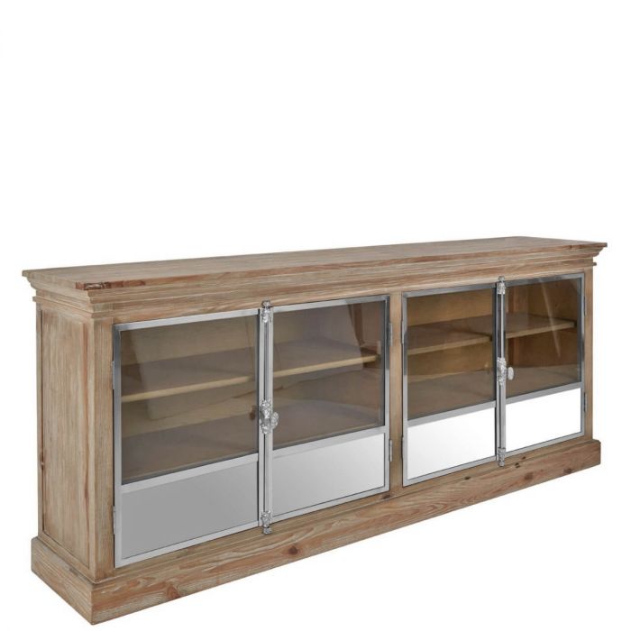 Stilmix Sideboard Aus Kiefernholz Edelstahl Mit Glasturen