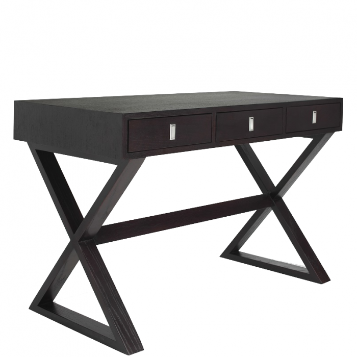 Eleganter Schreibtisch Mit Gekreuzten Fussen Wenge