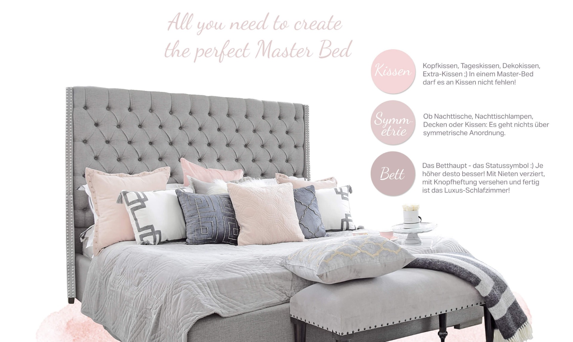 Master Bedroom Schlafzimmer In Grau Rosa Looks
