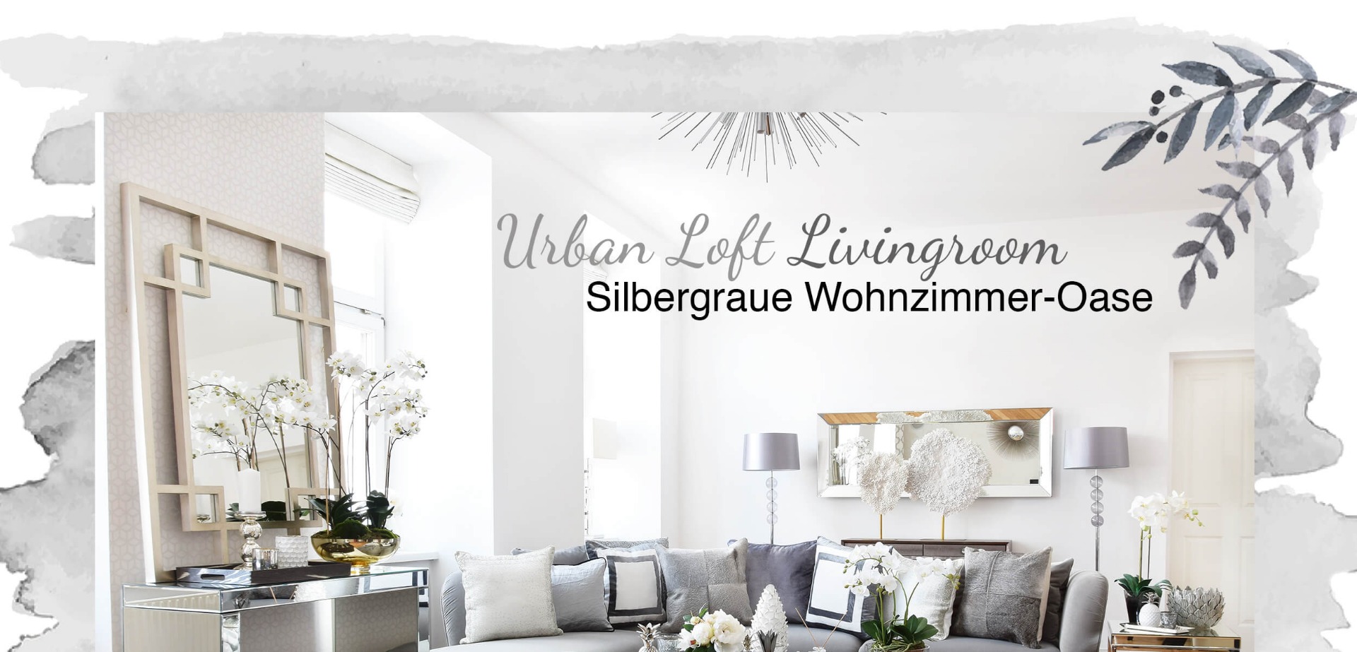 urban loft livingroom - wohnzimmer in silber & grau - looks